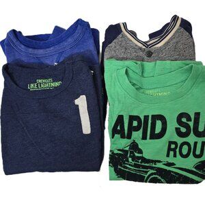 4pc J Crew Crewcuts Shirts 4 5 Boy Tee Long Sleeve Cars Vtg Style Back to School